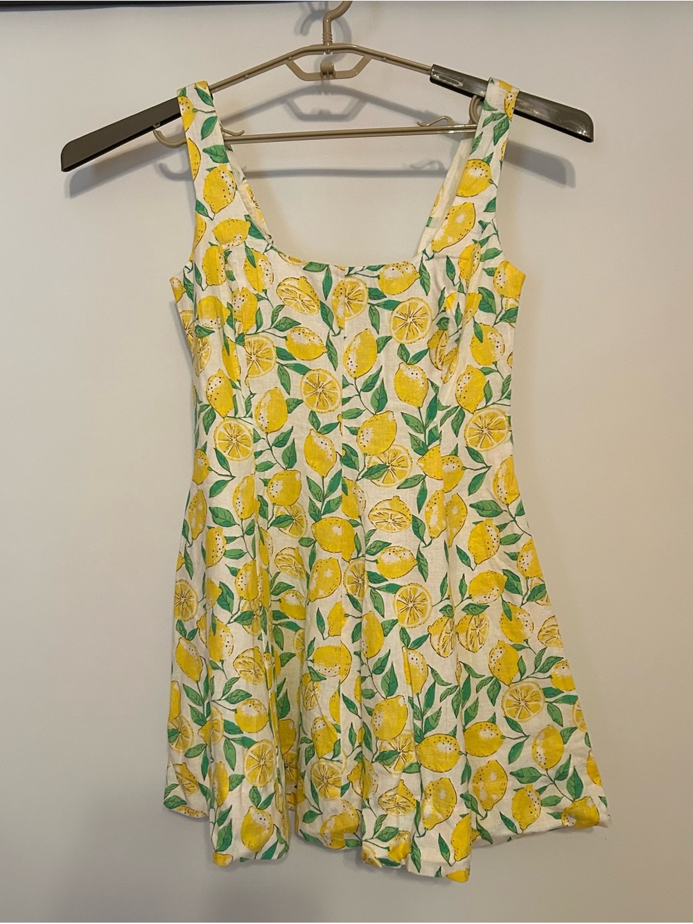 GAP Lemon Print Smocked Dress - Yellow & Green